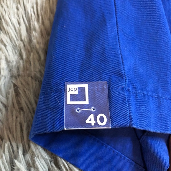 JCP flat front 100% cotton shorts Size 40 Mens Casual Shorts. - Picture 7 of 9